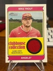 Mike Trout 2023 Topps Heritage Game Used Jersey Patch Relic Card MVP LA Angels