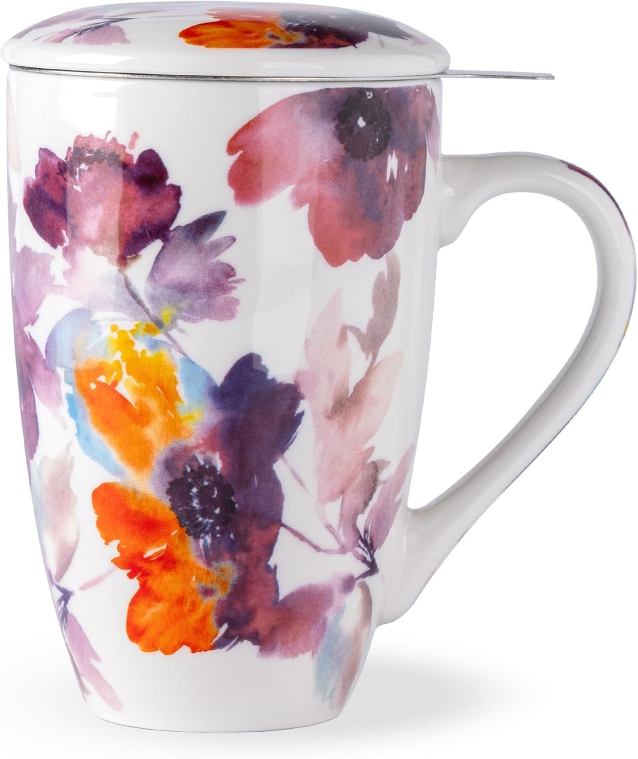 Mug With Infuser And Lid 18 Oz Tea Cup With Handle For Loose Le...