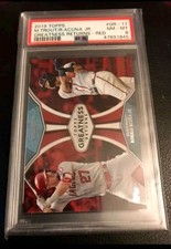 2019 Topps Greatness Returns Trout Acuna Rare Red Book End /10