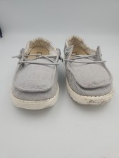 Youth Hey Dude Wendy Linen Grey Shoe New Size 13