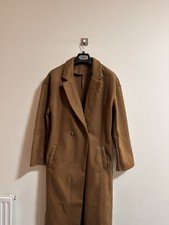 Women's Coat Size S-M, Double Breasted, Camel Colour, Never Worn