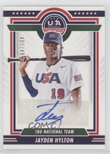 2022 Panini USA Baseball Stars & Stripes Blue Ink /499 Jayden Hylton Auto 04h3