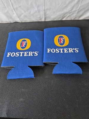 Foster s Lager Beer Can Koozie Rare Australian for beer XXLarge Oil Can NOS X2 