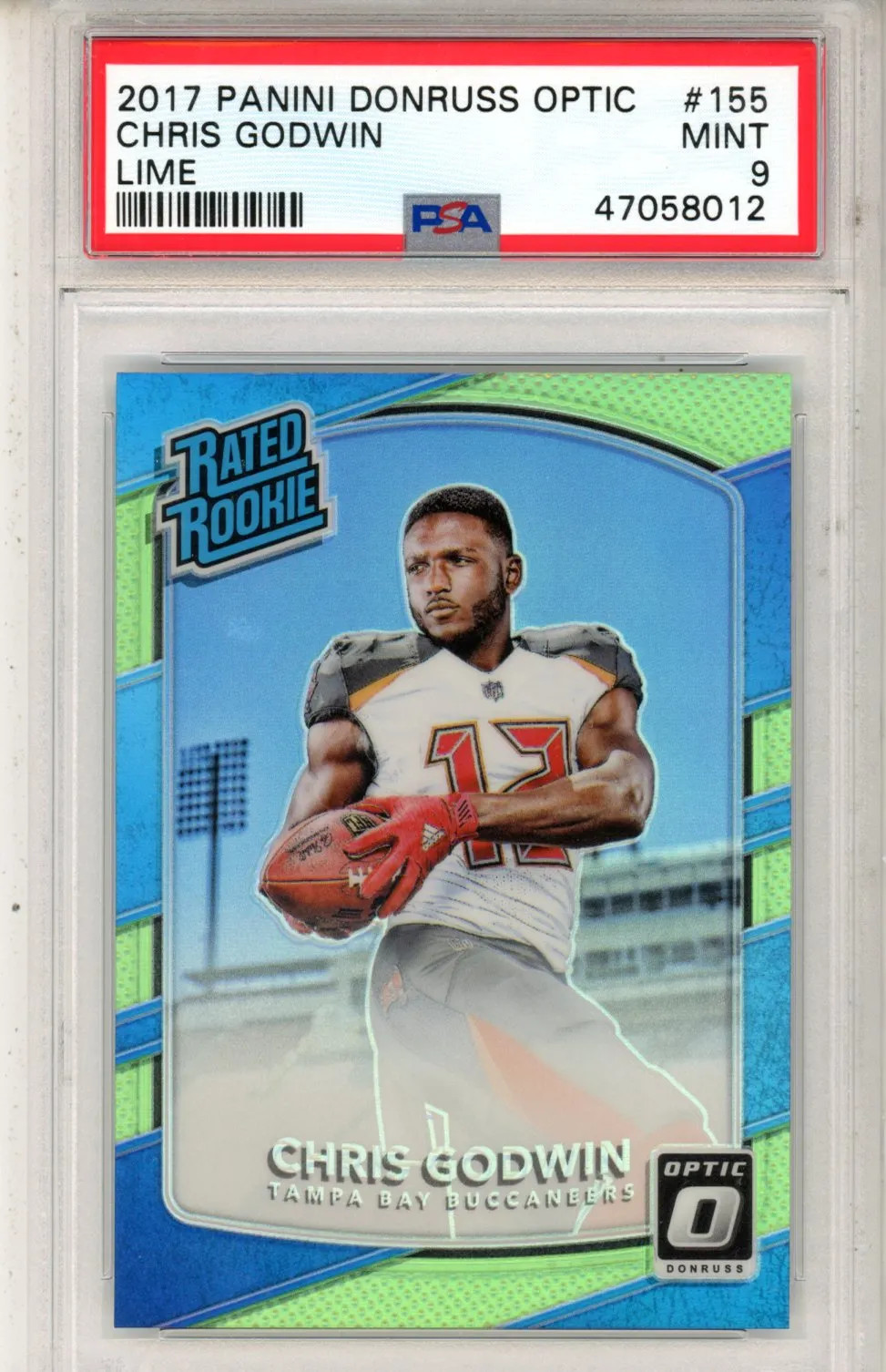 2017 Panini Donruss Optic Chris Godwin Lime #155 PSA 9