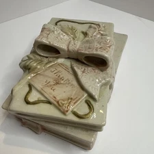 Vintage 1996 Fitz and Floyd Omnibus Book Thinking of you Trinket, Jewelry Box