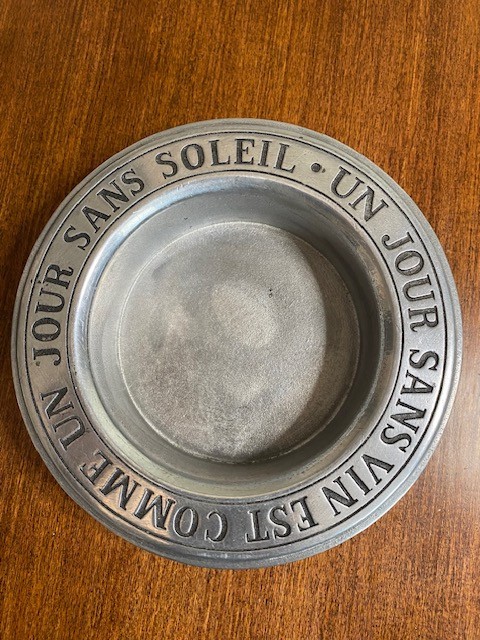 6.75" Bottle Coaster - French A Day Without Wine Is Like A Day Without Sunshine