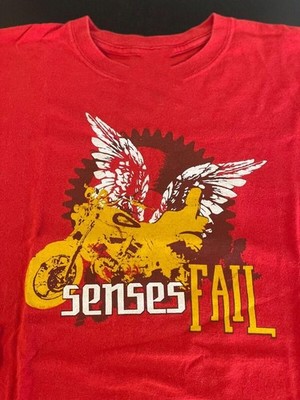 Vtg Senses Fail Band Gift For Fans Cotton Red Full Size For Men Shirt MC781