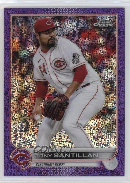 2022 Topps Chrome Purple Speckle Refractor /299 Antonio Santillan Tony #193 16c9