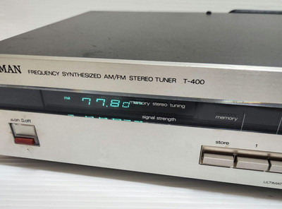 LAXMAN T-400 AM FM Stereo Tuner FREQUENCY SYNTHESIZED with Antenna From Japan