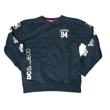 DC Shoes Crewneck Sweatshirt Youth Medium 10/12 Black Skate Logo Pullover
