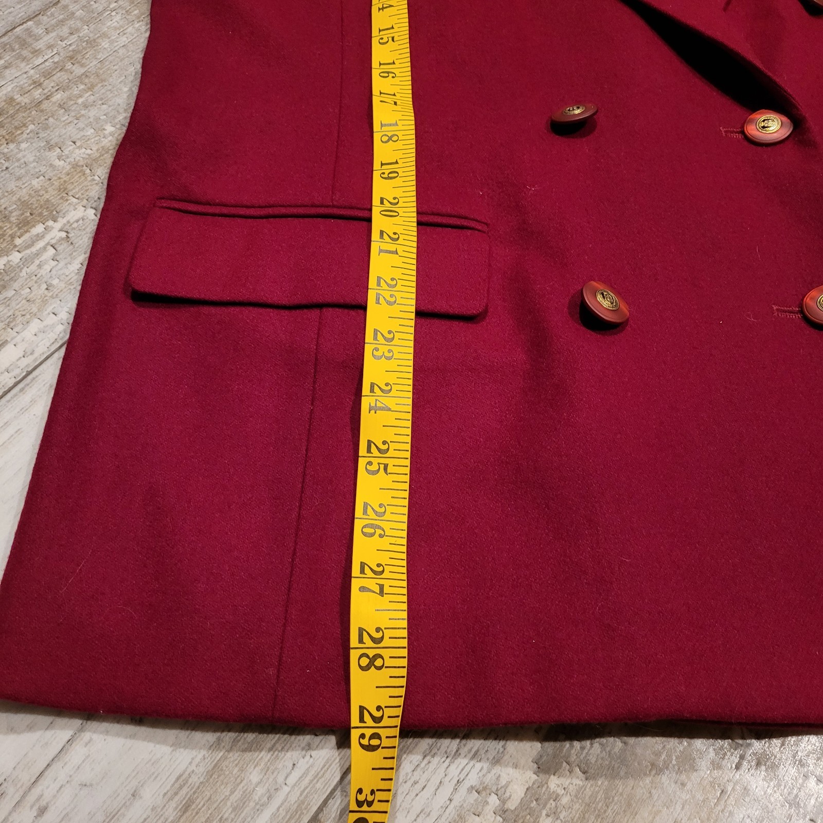 Pendleton VTG Red Wool Double Breasted Blazer Jac… - image 9