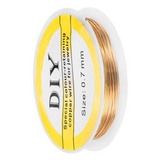 1pcs 0.7mm Craft Wire Beading Copper Wire for Jewelry Making Supply Bright Gold