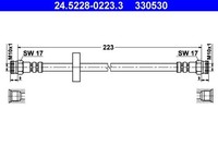 Bremsschlauch Hinten Ate 245228 02233 Passend FÜR Fiat