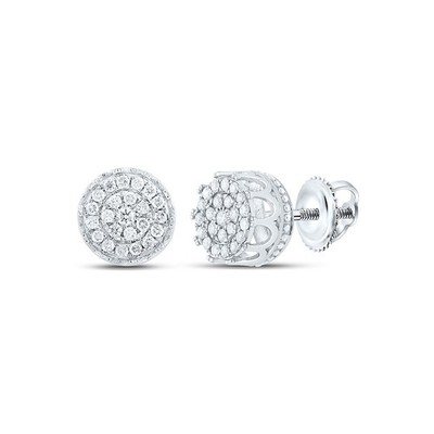 Runde Ohrstecker 0,25 kt natürlicher Diamant 10 kt Weißgold