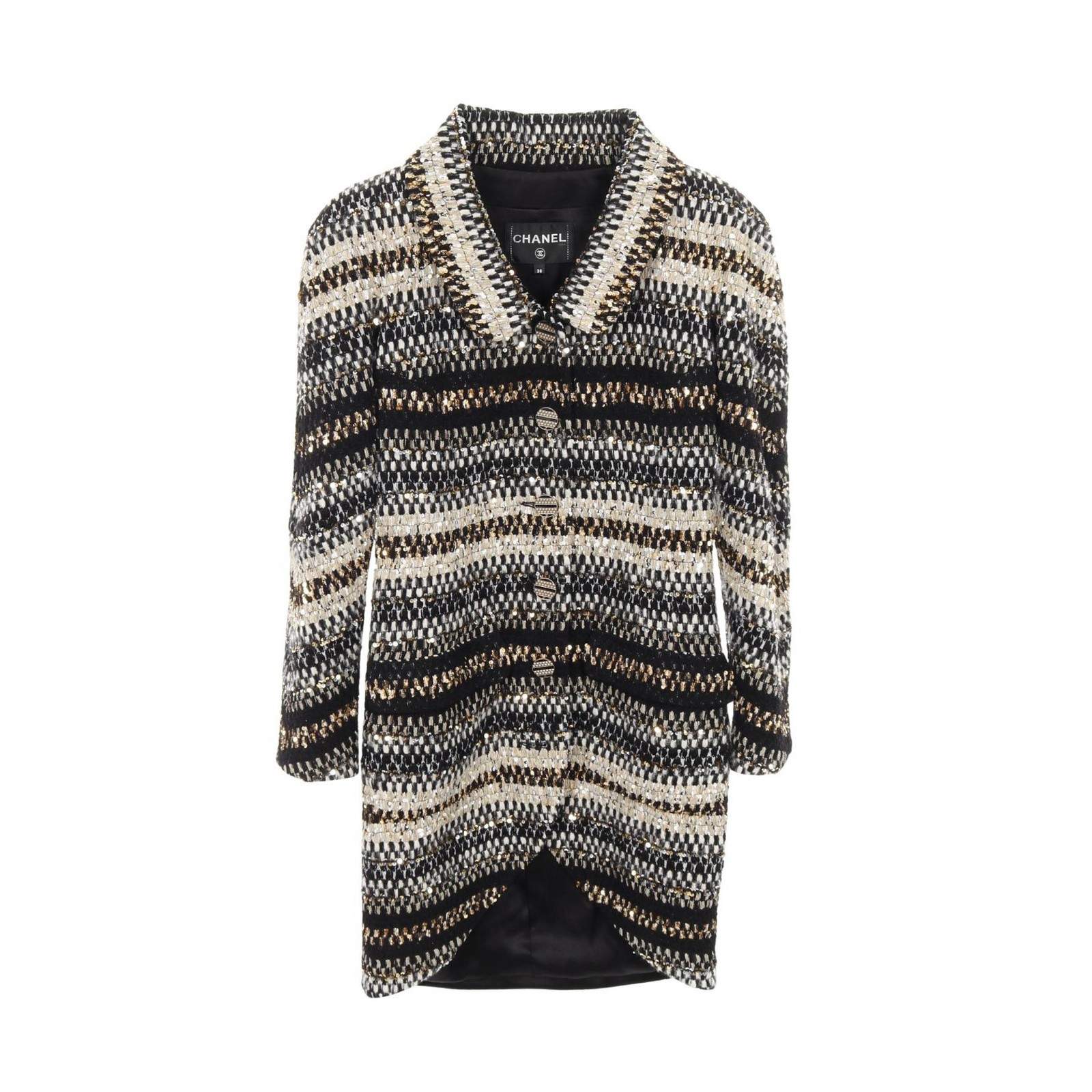 CHANEL Coco Mark Button Outer Nylon Wool Polyeste… - image 1