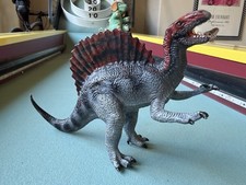 Safari Ltd Carnegie Spinosaurus Dinosaur Figure Grey Red Rare 1992 Toy Figurine