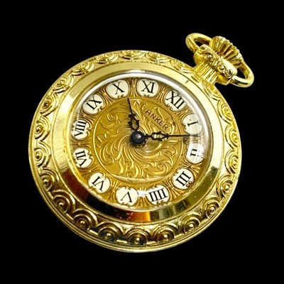 Anker Pocket Watch Roman Dial Manual Wind Gold Case Used Excellent Condition
