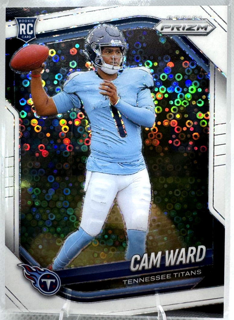 2025 Panini Prizm Cam Ward Rookie #352 White Disco Prizm (RC) Titans