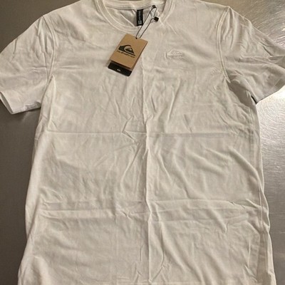 Quiksilver Men's M Regular White Solid Logo Crew Neck Short Sleeve Tee QA16KT036
