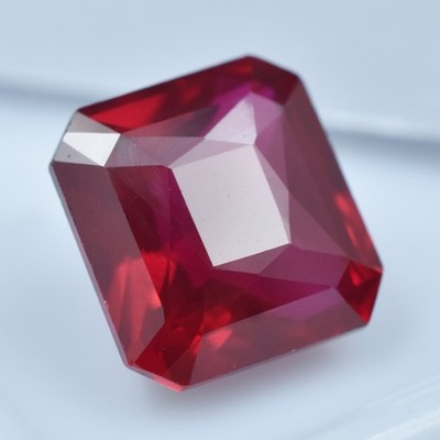 Red Natural Ruby 7.35 Carat Square Shape CERTIFIED Loose Gemstone
