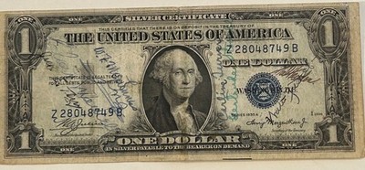 1935 A Silver certificate, short Snorter  Stork Club NYC very rare
