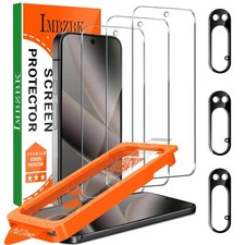 3 Pack Screen Protector for Google Pixel 10 Pro, 3 Tempered Glass Camera Lens Pr