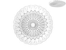 Confezione 3 Vassoi Tondo Trasparente Design Stella 21