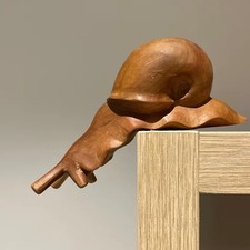 Deko Holz Miniatur Schnecke Kantenhocker Tierfigur . Regaldekoration