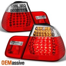 4Pcs Lamp For 2002-2005 BMW E46 3-Series 4Doors Sedan Red Clear LED Tail Lights