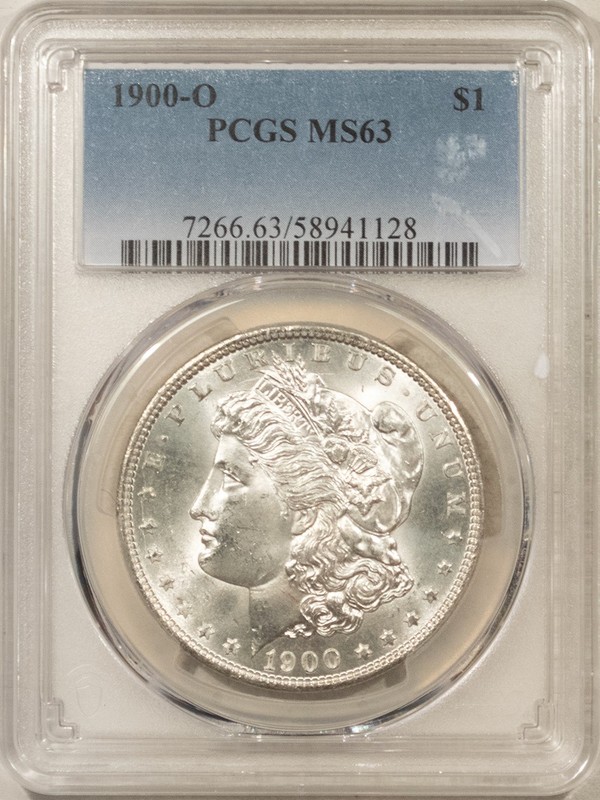 1900-O $1 MORGAN DOLLAR - PCGS MS-63 BLAST WHITE!