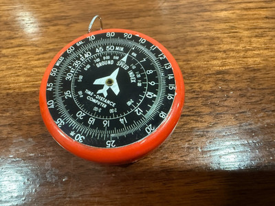 Parmele M-2 Aviation time-distance ground speed index navigator tape 1-3/4''