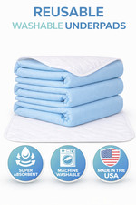 3 PREMIUM Bed Pads Reusable Underpads Quilted Incontinence Washable 34X36