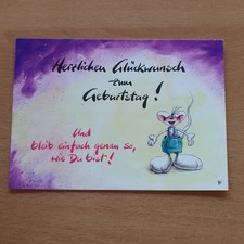 Diddl Postkarte Nr. 90 Herzlichen Gl&uuml;ckwunsch... WIE NEU Rarit&auml;t