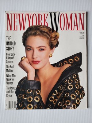 1989 New York Woman magazine ELAINE IRWIN Angie Everhart Carre Otis Mastrantonio