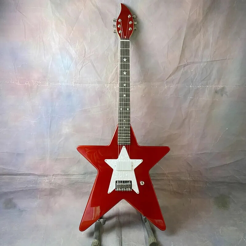 ギター DeliciousTaylormade DS-10 Rosso Red 5-star Electric Guitar Chrome Hardware Rosewood