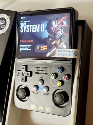 Game Console R36S OFFICIAL. Linux PLUGNPLAY 20,000+ 3.5 Inch BLACK. US SELLER