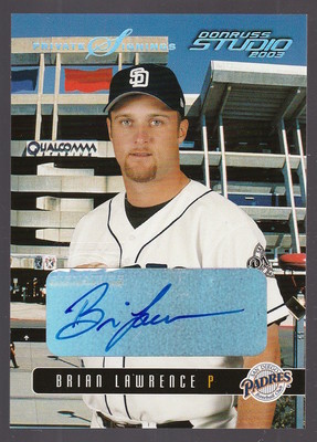 2003 DONRUSS STUDIO BRIAN LAWRENCE SIGNED AUTOGRAPH CARD #178 JSA 67/100