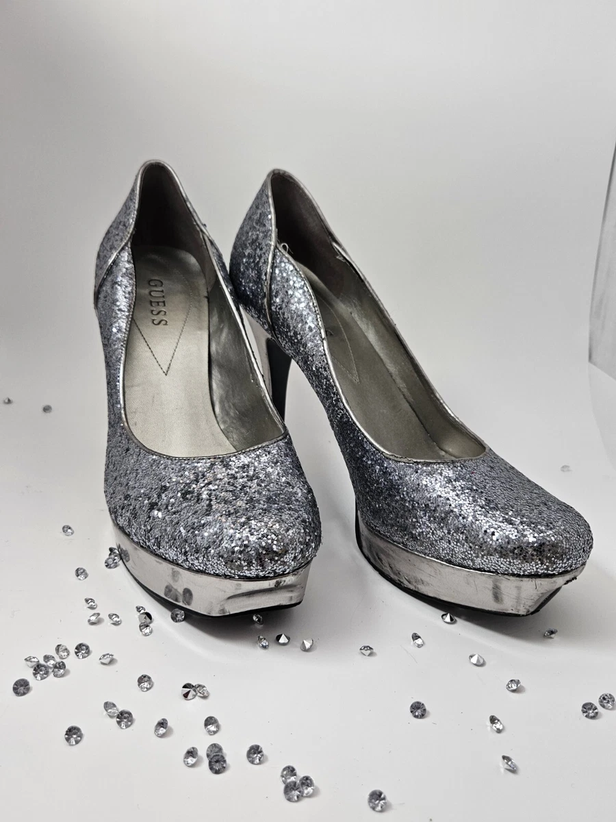 Guess shoes top silver heels