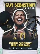 Guy Sebastian T.R.U.T.H Tour 2022 - VIP PACK - Hat/Lanyards/Poster TRUTH 