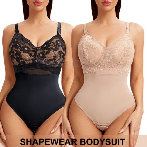Seamless Bodysuit for Women Tummy Control Shapewear Sculpting Thong Body Shaper - Picture 1 of 62