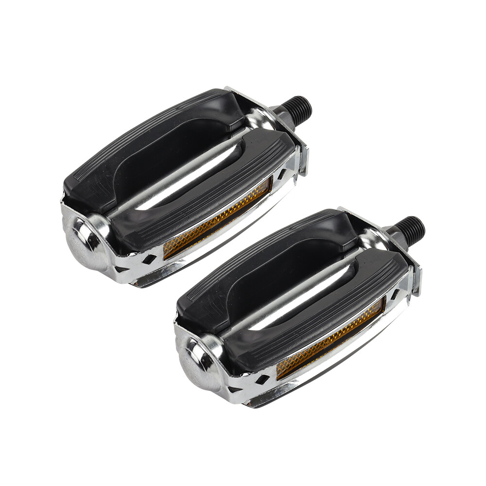 Krate Rubber Pedals (compatible With 1/2 Crank) Black/chrome