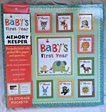 New Seasons baby's First Year Memory Keeper Album 24 Storage Pockets New 12x12
