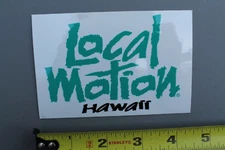 LOCAL MOTION Hawaii Surfboards Black White Teal 80's LM1 Vintage Surfing STICKER