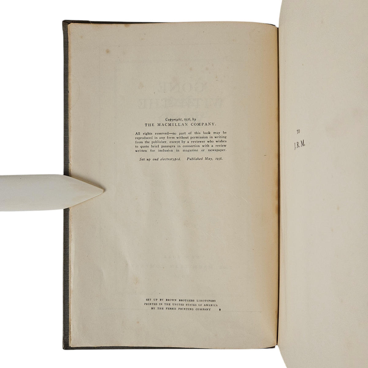 Gone with the Wind - May, 1936 - Margaret Mitchell - 1st Edition