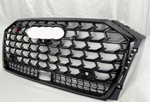 All Black Front Bumper Grille Fit for Audi A8 S8 2022-2023 Update to S8 - Picture 3 of 4