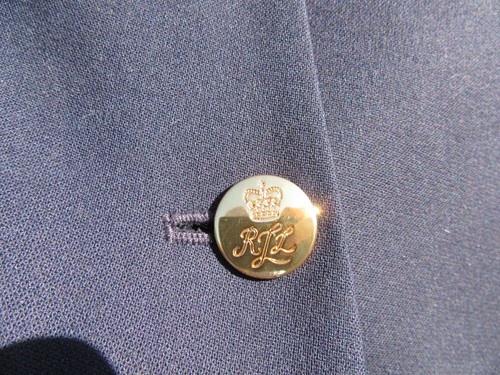 Lauren Ralph Lauren Navy Blue Blazer Jacket Women's Size 6 Embroidered Crest - Picture 3 of 8