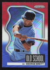 2022 Panini Prizm George Brett Old School Red/White/Blue Prizm #OS-6 Card