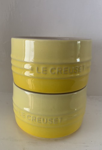2 X Le Creuset Stoneware Stackable Ramekin Baking - Soleil (New) - Picture 4 of 6