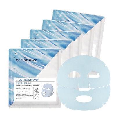 MediAnswer Pore Collagen Mask - 5 Hydrogel Sheets- US Seller-Fast Shipping