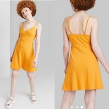 NWT Women's Mini Knit Skater DressGold  Fable S